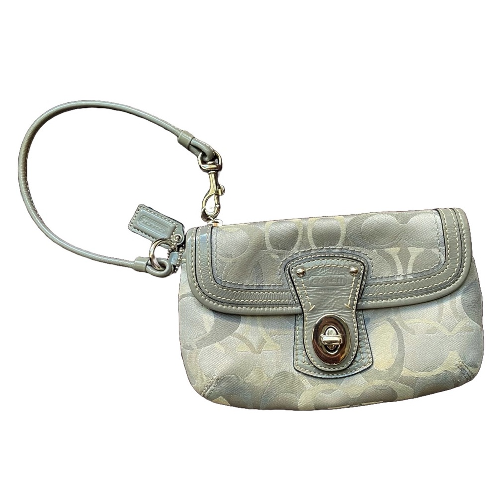 Coach Grey Wristlet/Clutch Mini Bag